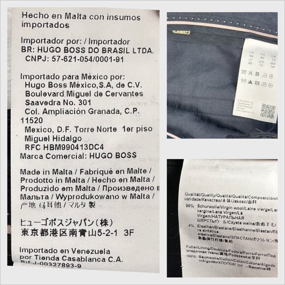 BOSS Womens Black Dress Pants 12 Sleek Career Trousers Straight‑Leg Stretch Wool - Picture 6 of 11